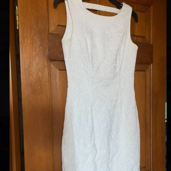 H&M | Dresses | White Mini Dress With Gold Zipper | Poshmark